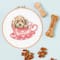 Bothy Threads Teacup Pup Counted Cross Stitch Kit with Hoop
